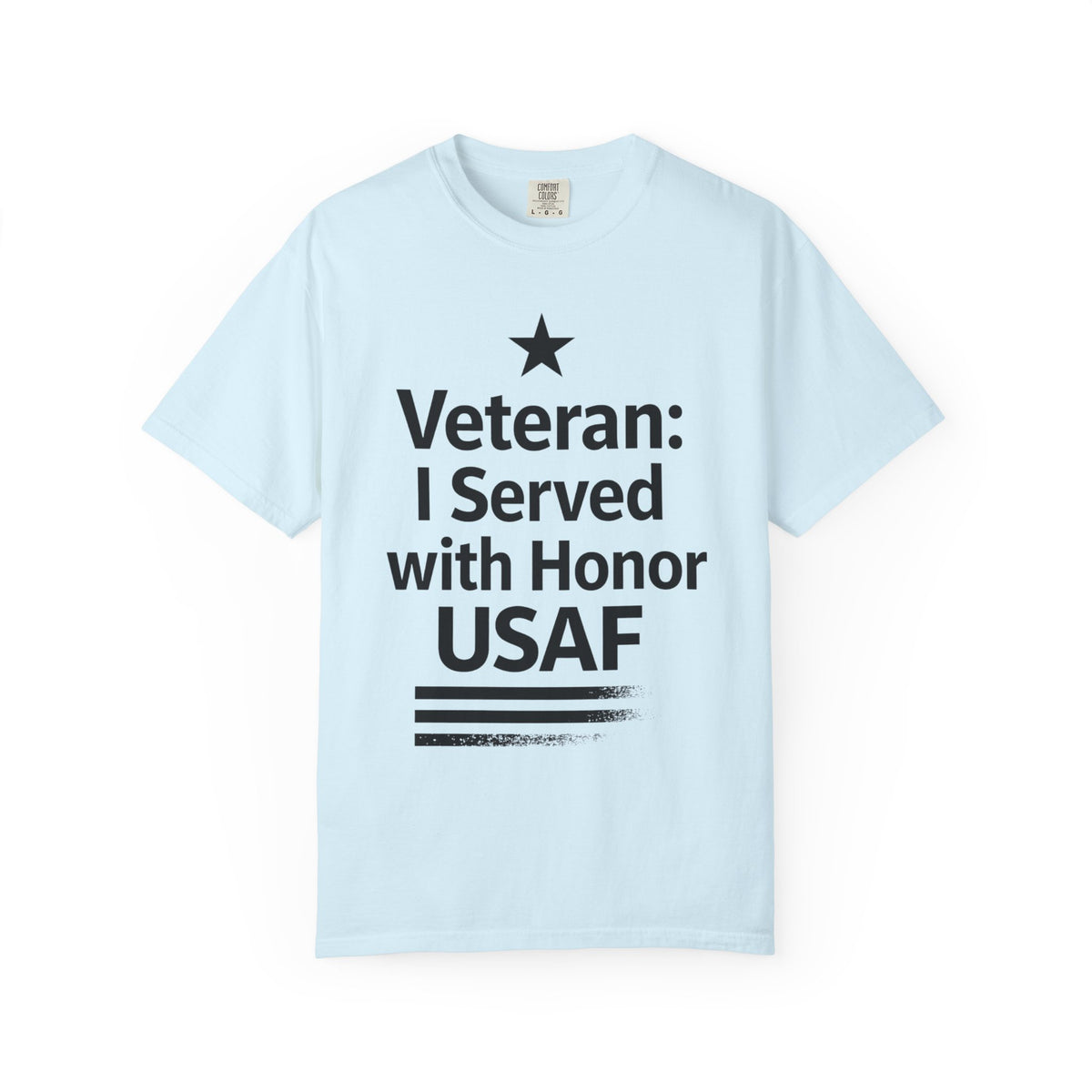 Color: Chambray | Served With Honor Unisex Garment-Dyed T-shirt