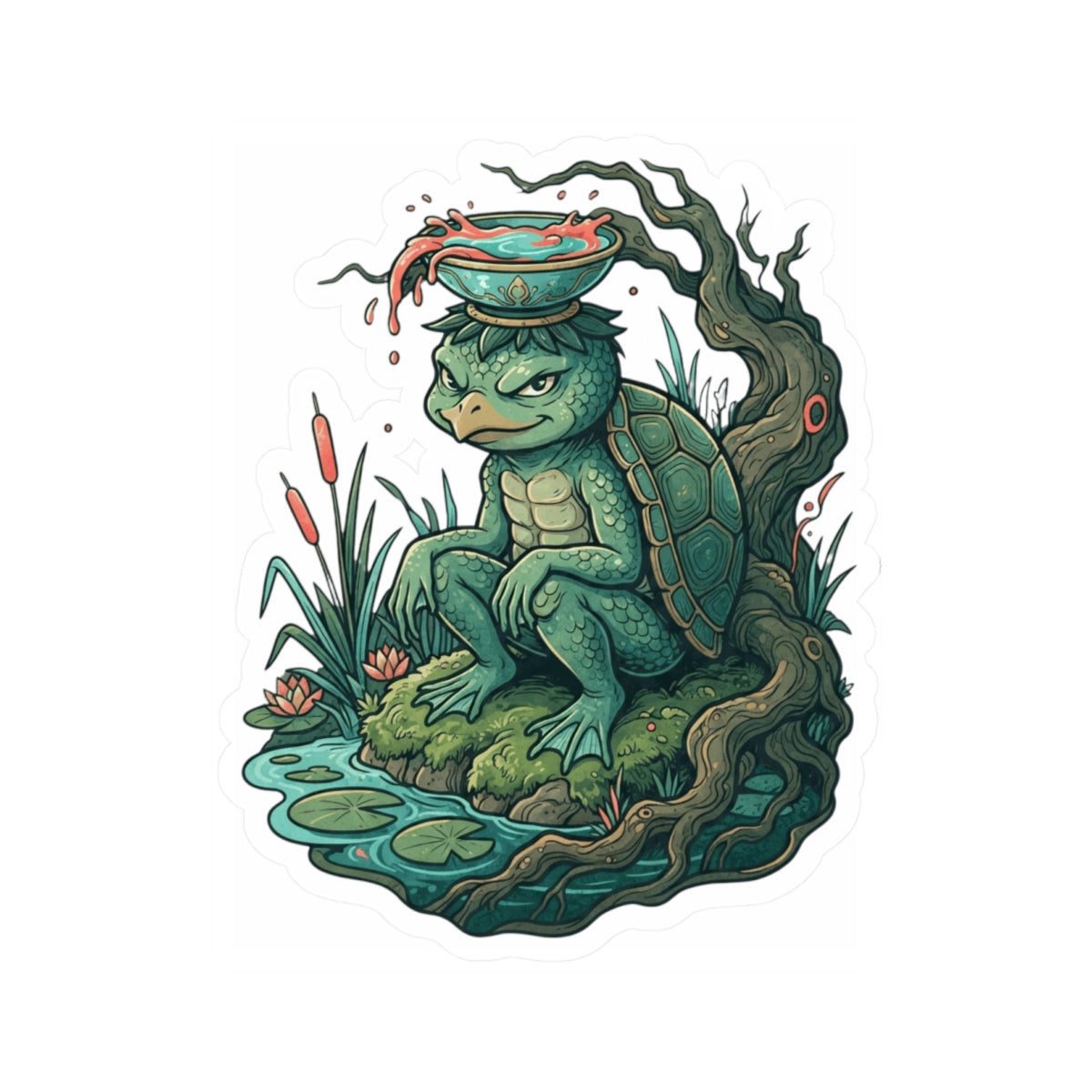 "Kappa (Japanese Folklore)" Sticker — Main