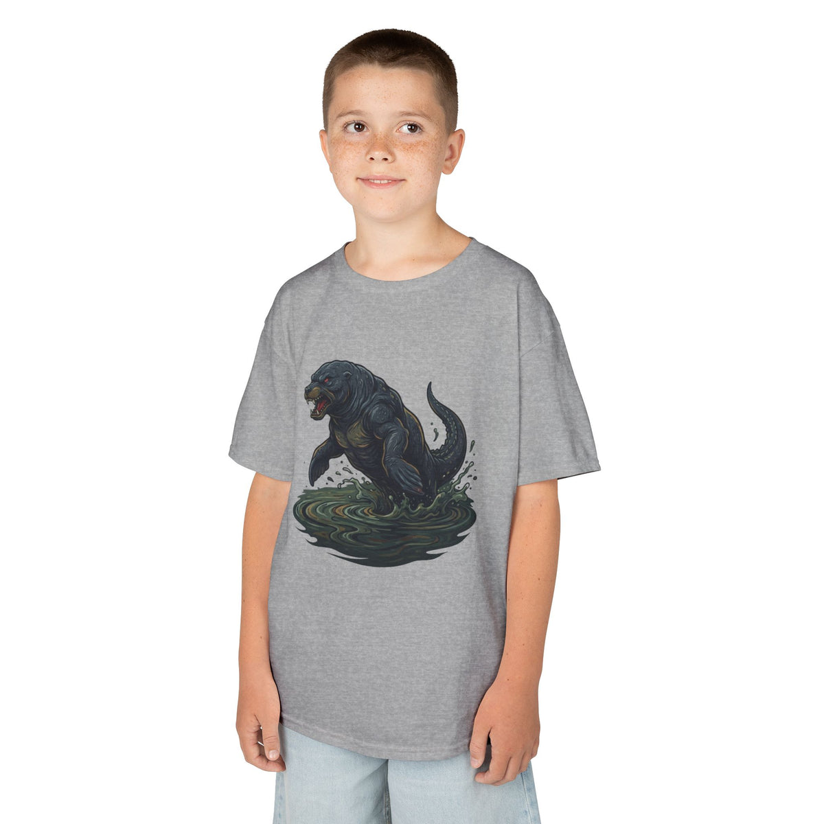 Color: Sport Grey | Bunyip (Australian Aboriginal Mythology) Kids Tee