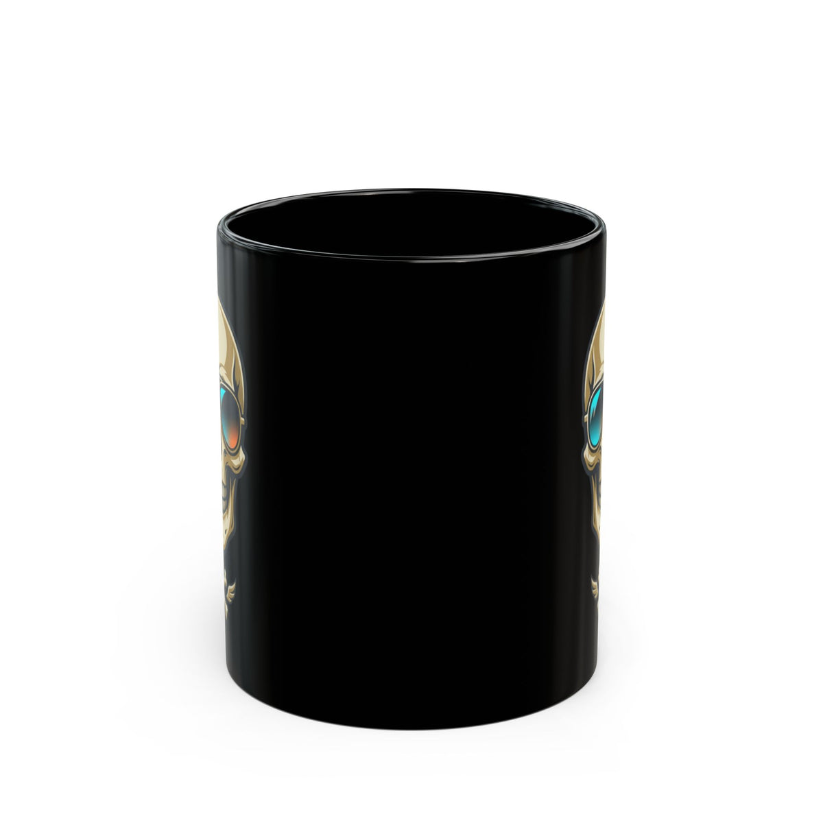 "Bad to the Bone Marrow" Black Ceramic Mug — Graphic