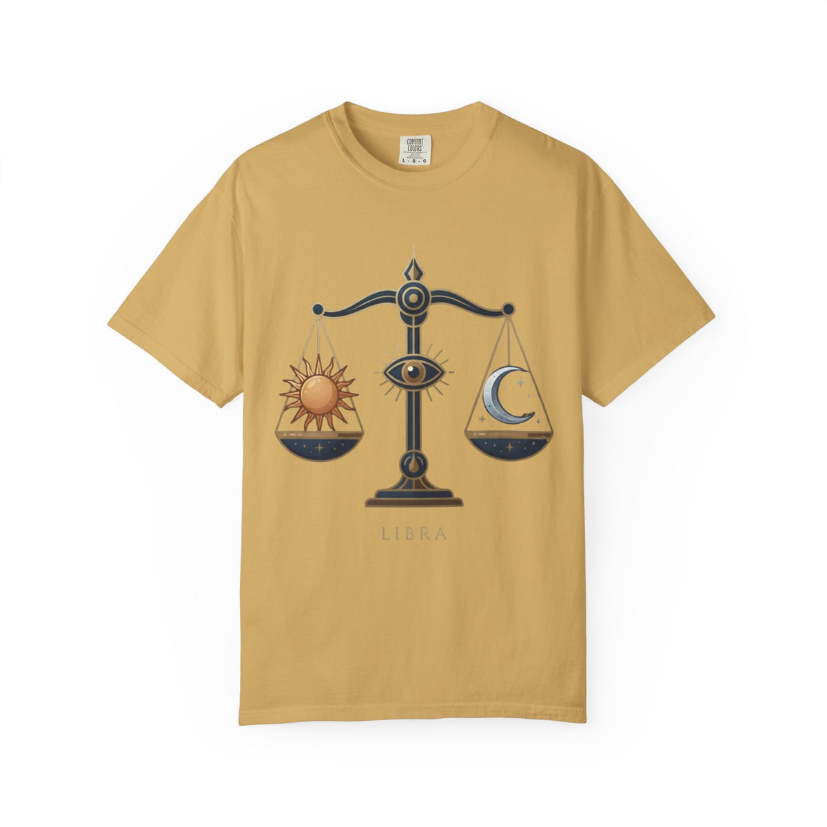 "Libra The Balanced Scales" Unisex Garment-Dyed Tee