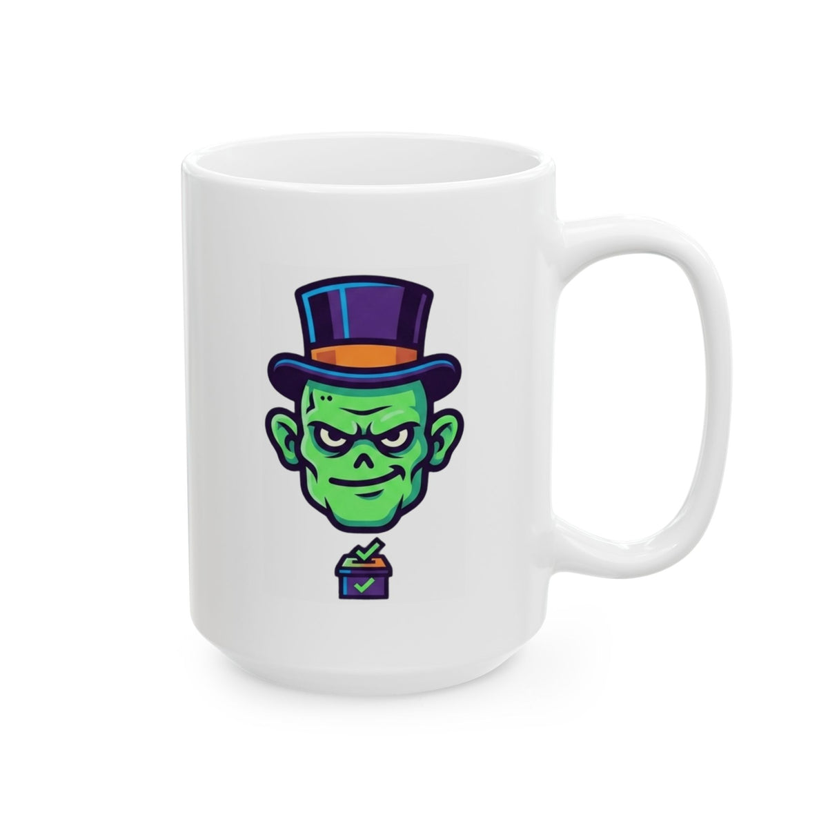 "Spooky-Fy Politics" White Ceramic Mug — Graphic