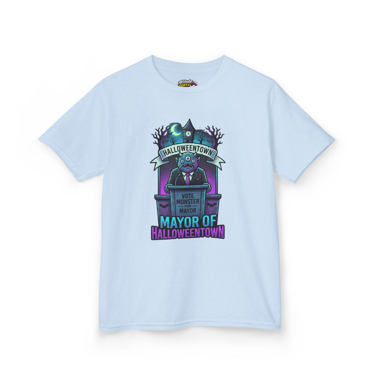 Color: Light Blue | Mayor Of Halloweentown Kids Tee