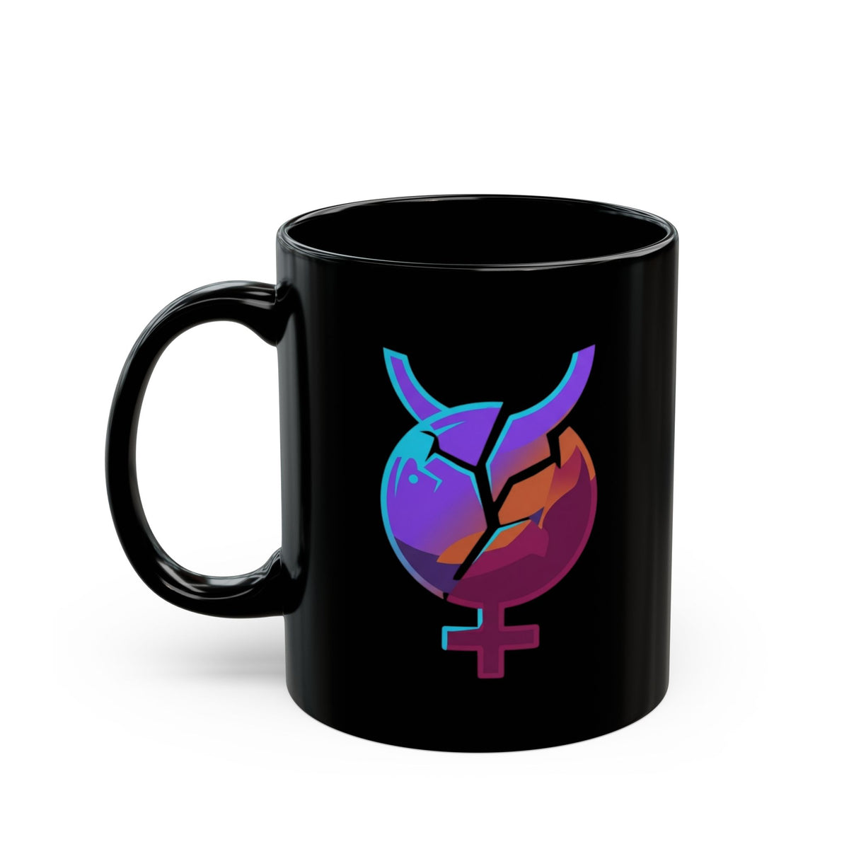 "My Life Is Mercury in Retrograde" Black Ceramic Mug — Graphic