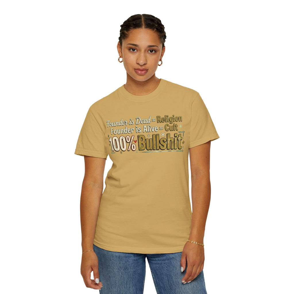 "Religion 100% Bullshit" Unisex Garment-Dyed Tee