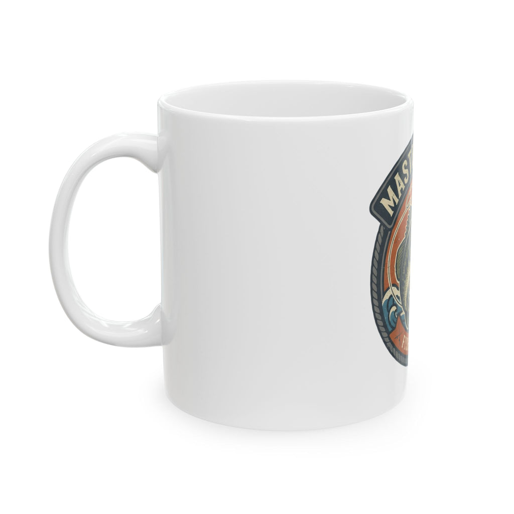 "Master Baiter" White Ceramic Mug — Graphic