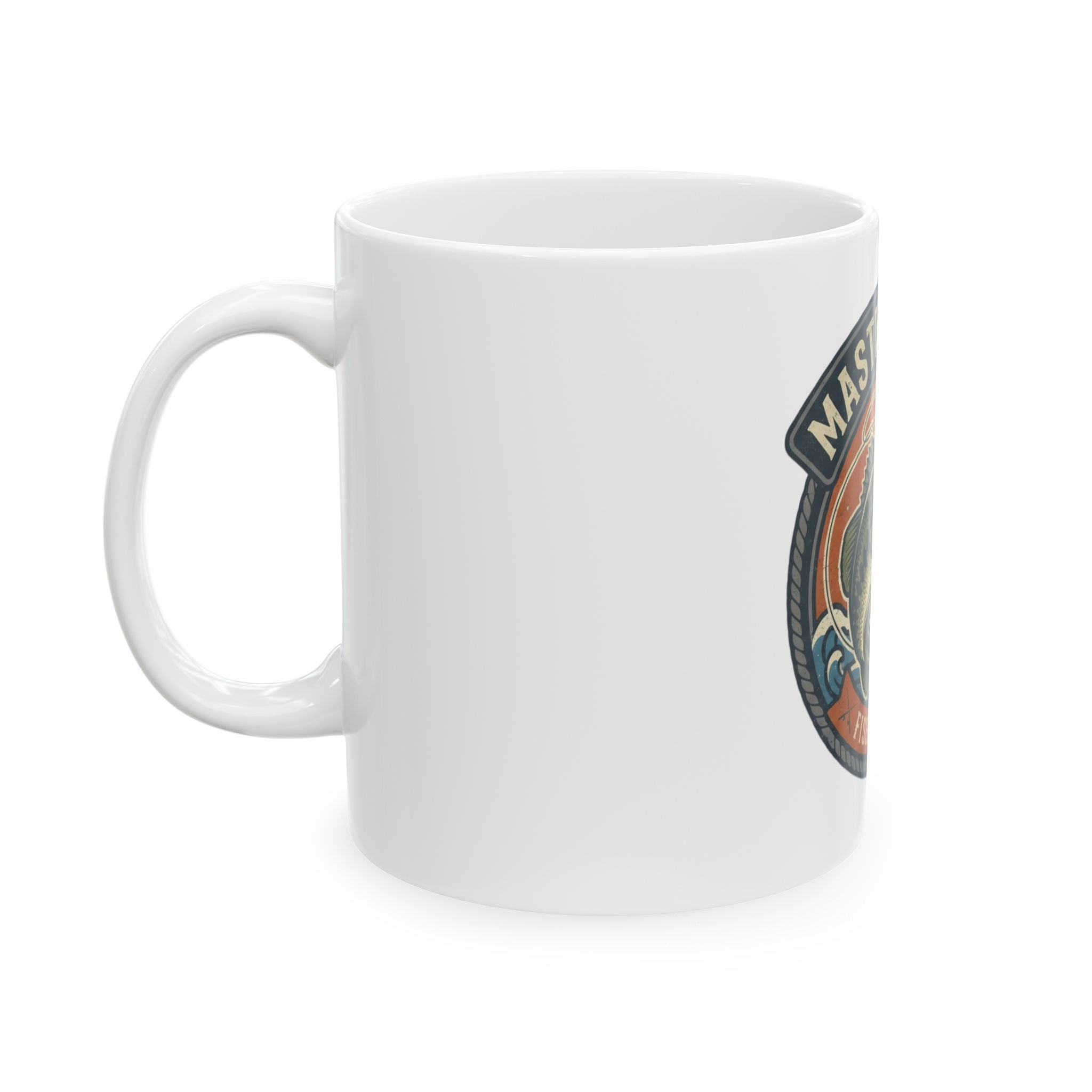 "Master Baiter" White Ceramic Mug — Graphic