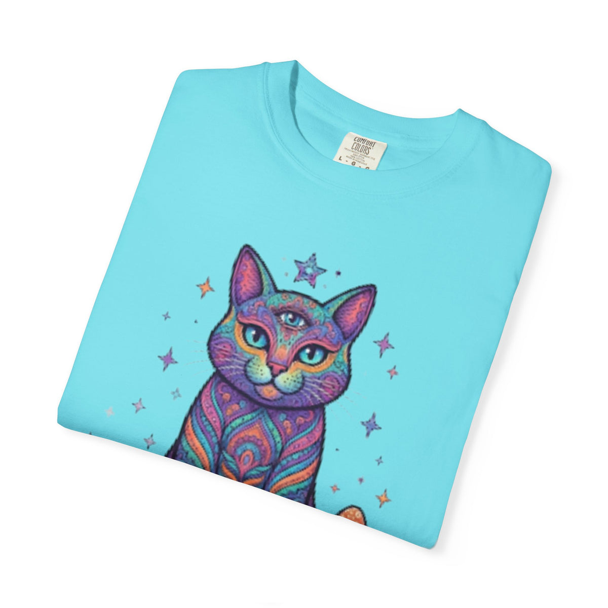 "Hippy Cat" Unisex Garment-Dyed Tee