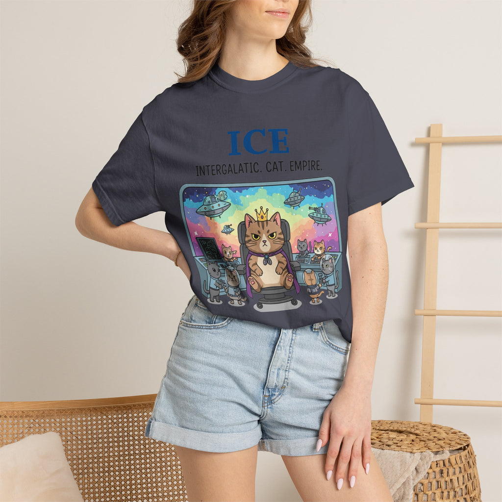 "ICE (Intergalactic Cat Empire)" Unisex Garment-Dyed T-shirt