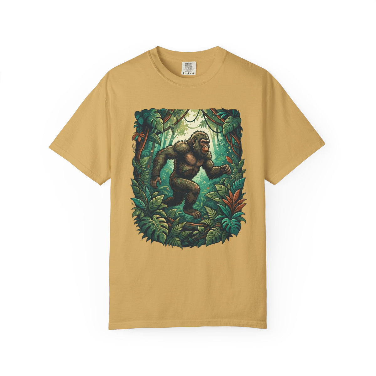 Color: Mustard | The Bukit Timah Monkey Man (Singapore) Unisex Garment-Dyed Tee