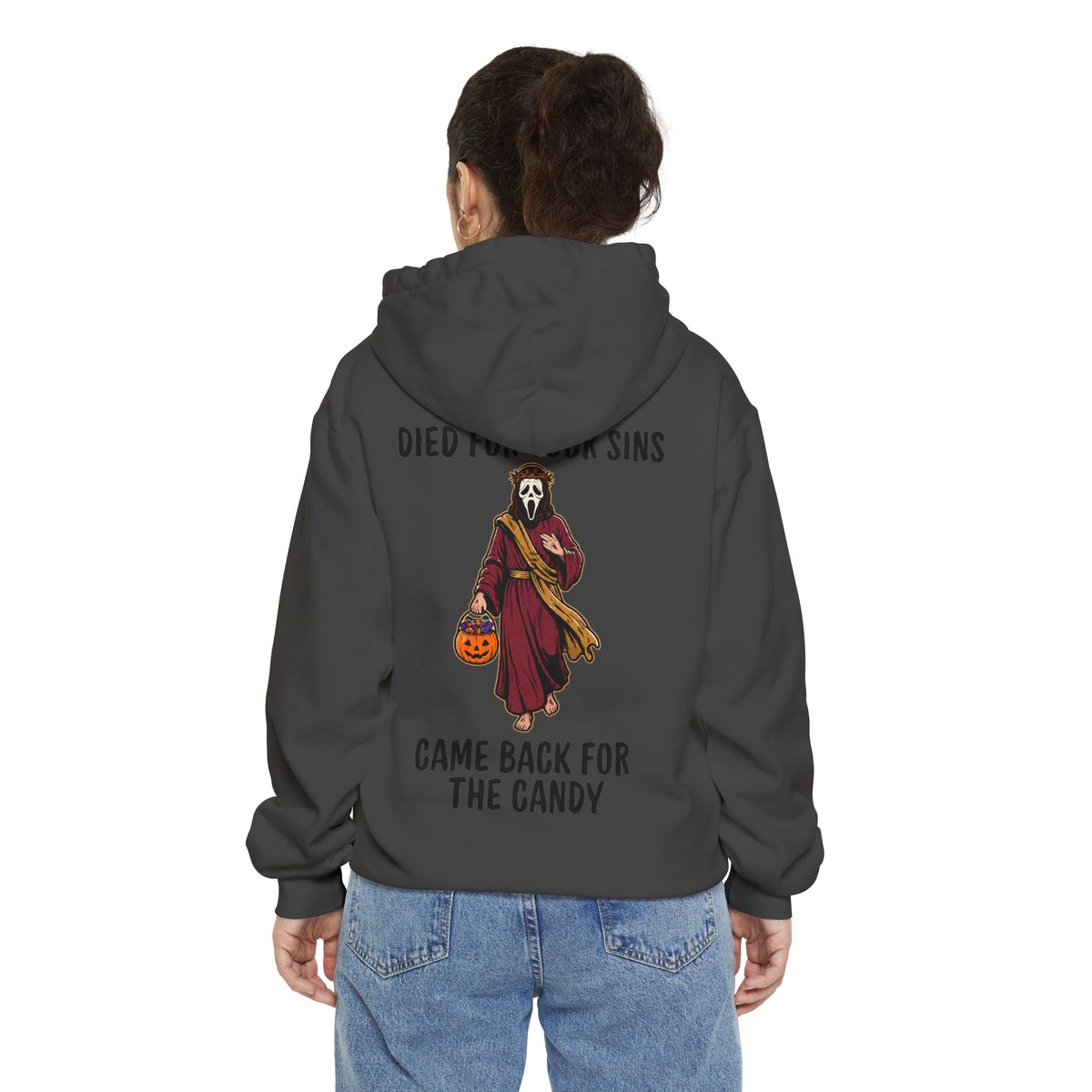 Color: Pepper | Died for Your Sins, Came Back for the Candy Garment-Dyed Hoodie