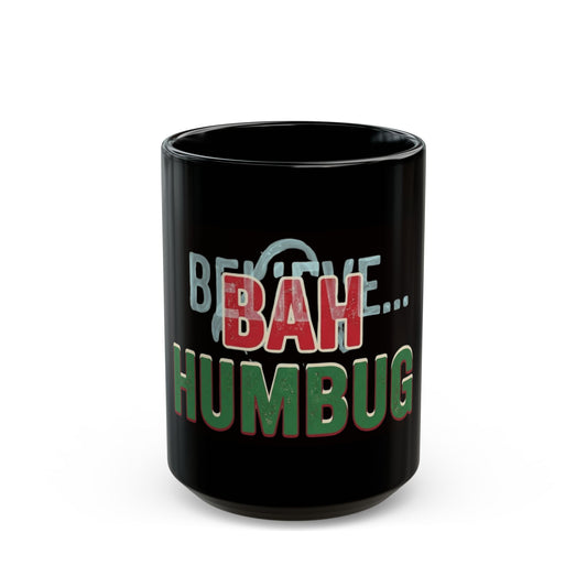 "Bah Humburg" Black Ceramic Mug