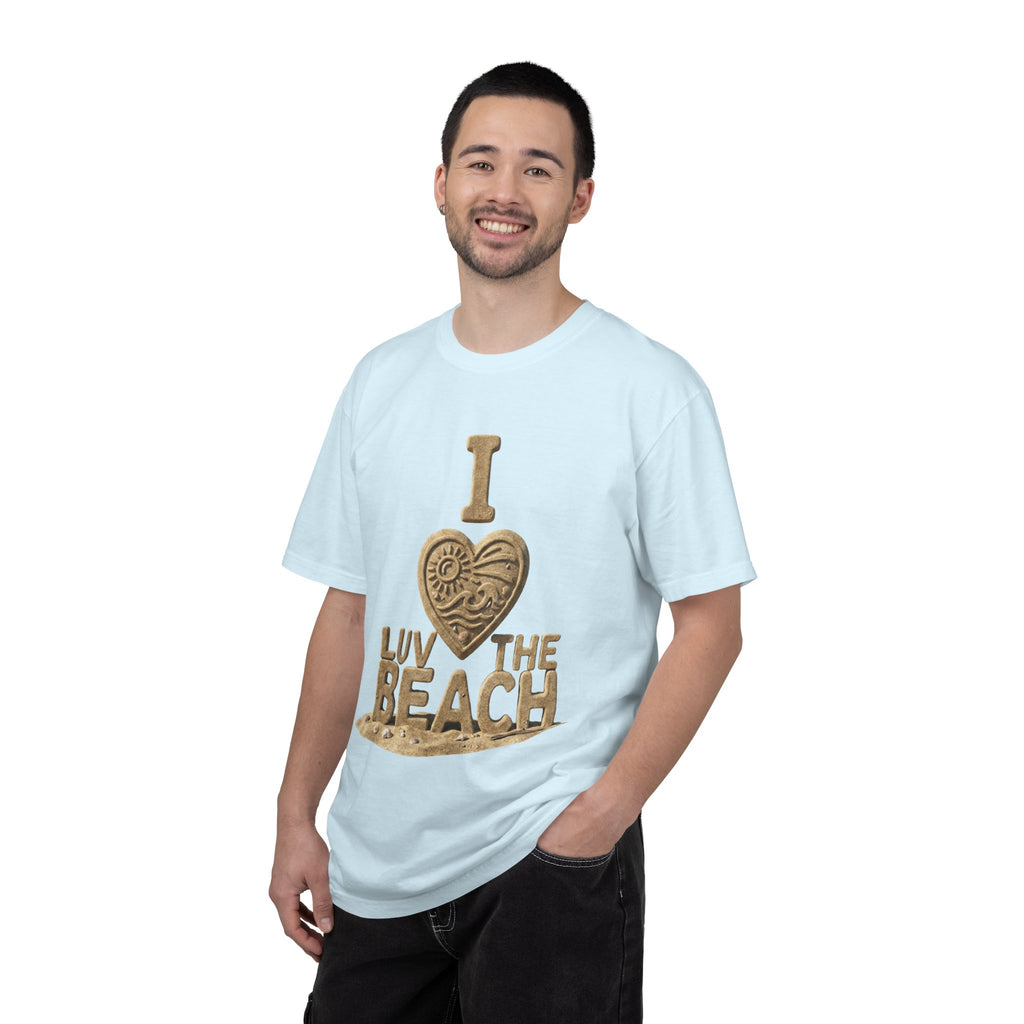 "I Luv The Beach" Unisex Garment-Dyed Tee