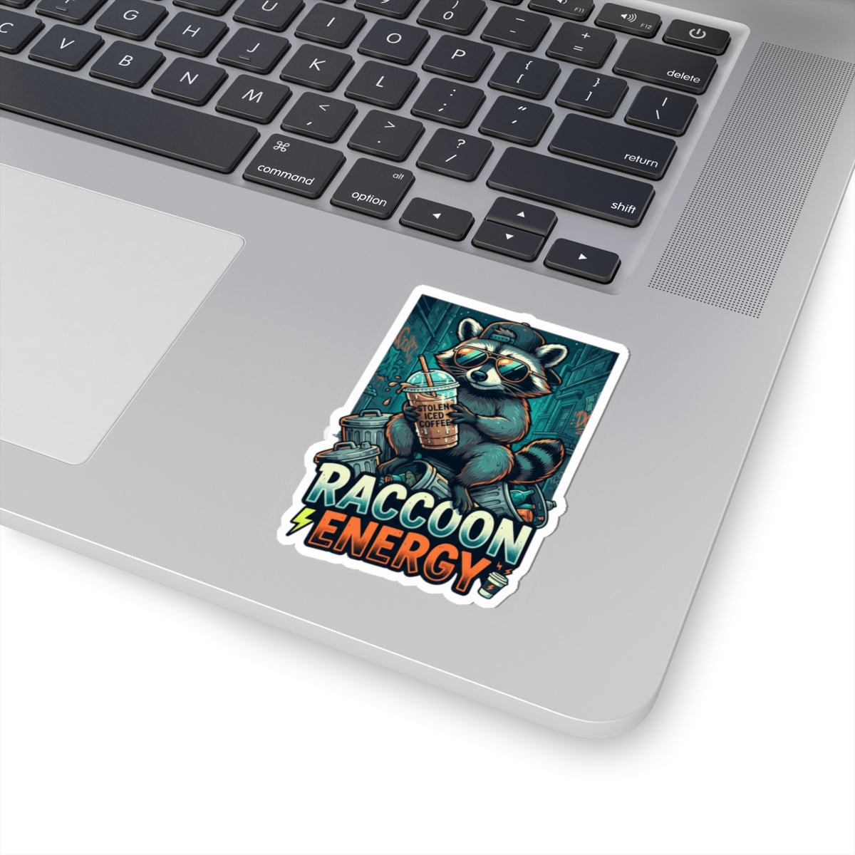"Raccoon Energy" Sticker — Main