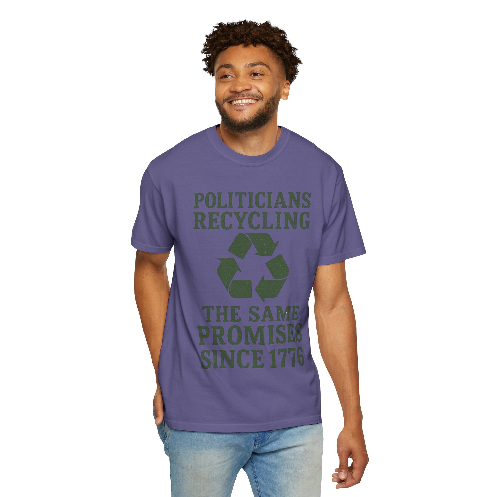 "Politicians Recycling" Unisex Garment-Dyed T-shirt