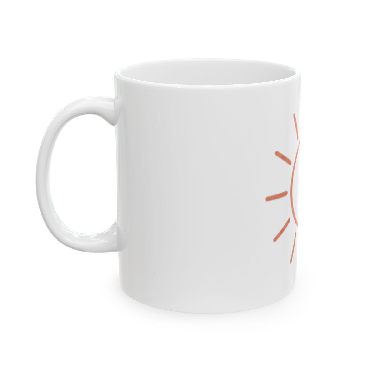 "Sun" White Ceramic Mug — Graphic