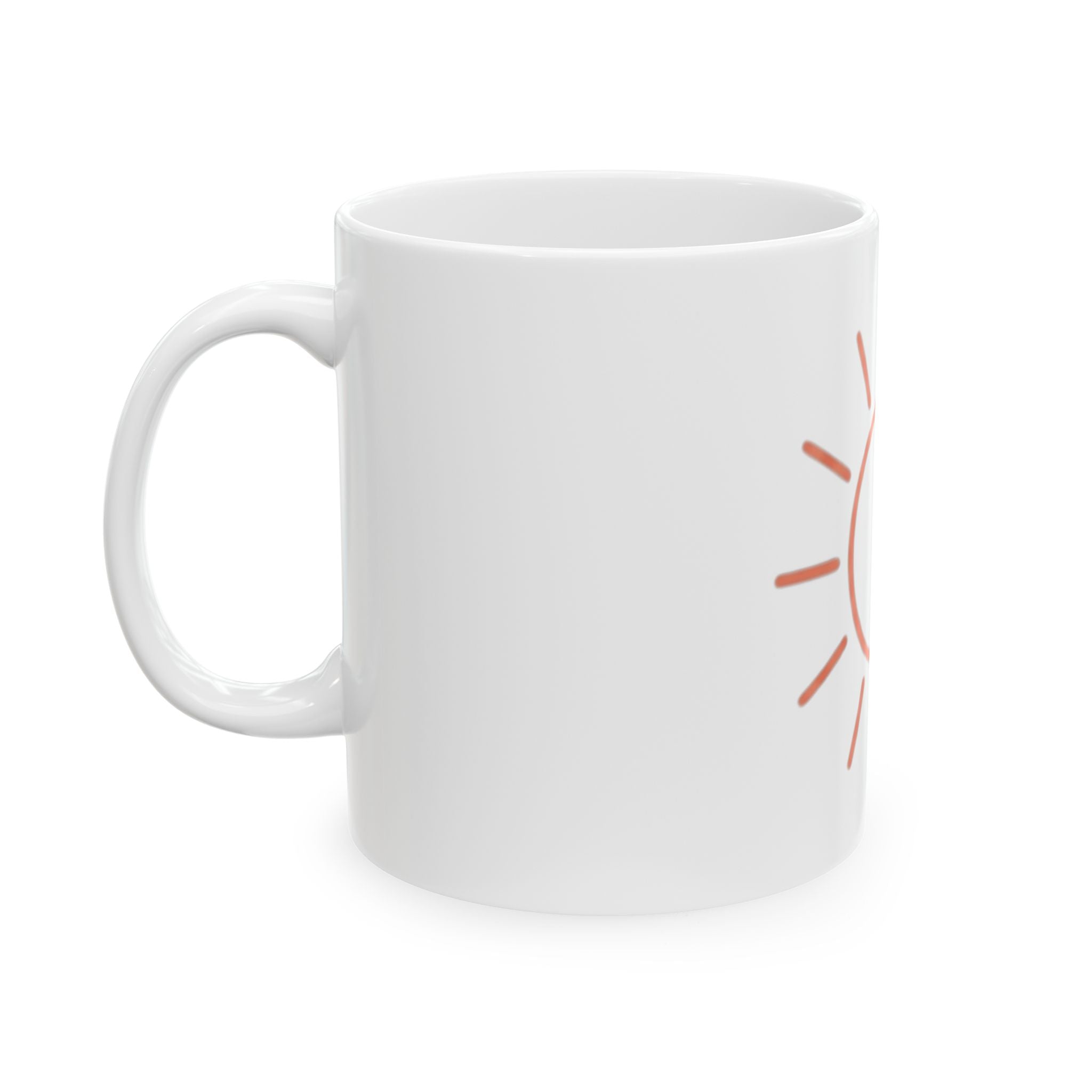 "Sun" White Ceramic Mug — Graphic