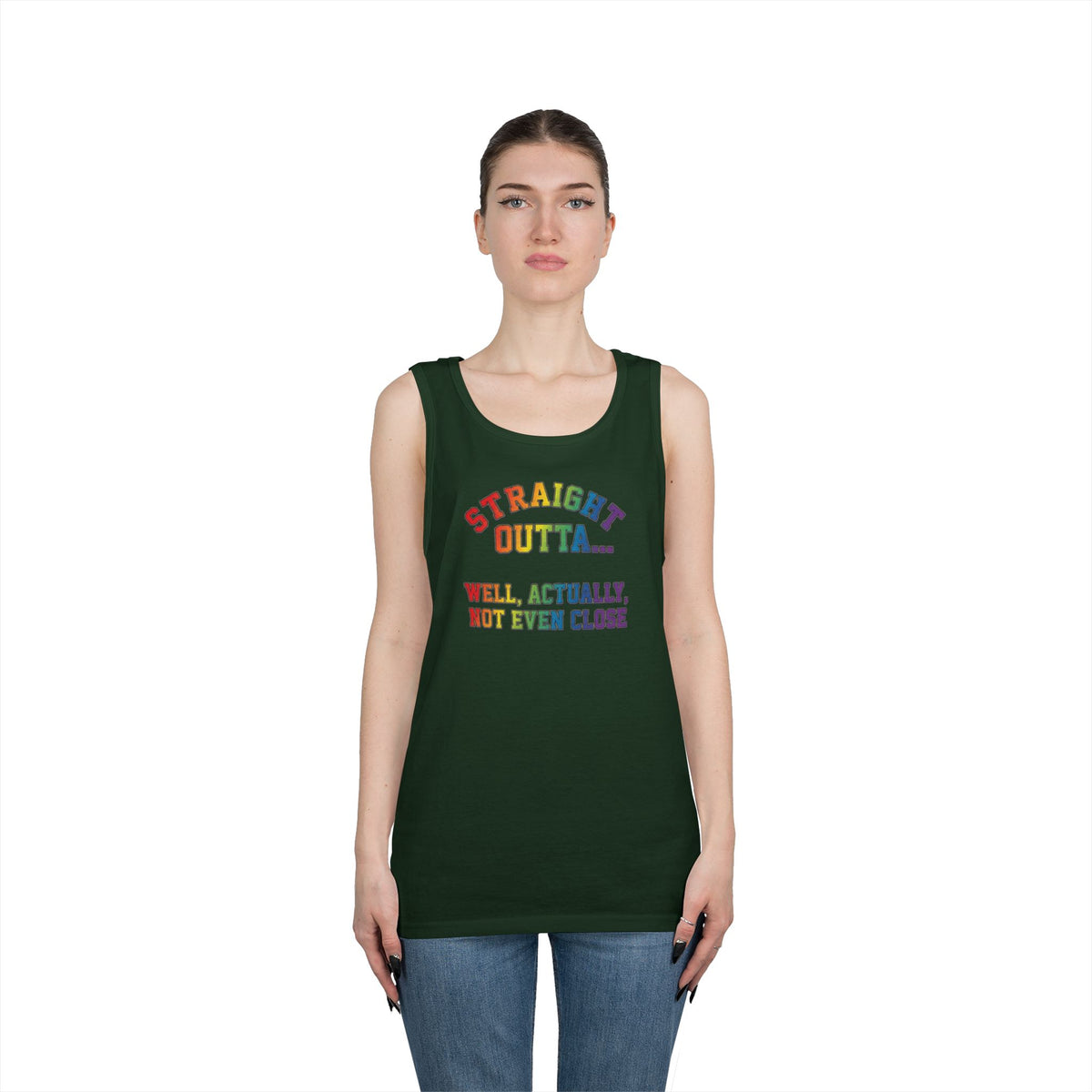 Color: Forest Green | Straight Outta Not Even Tank Top
