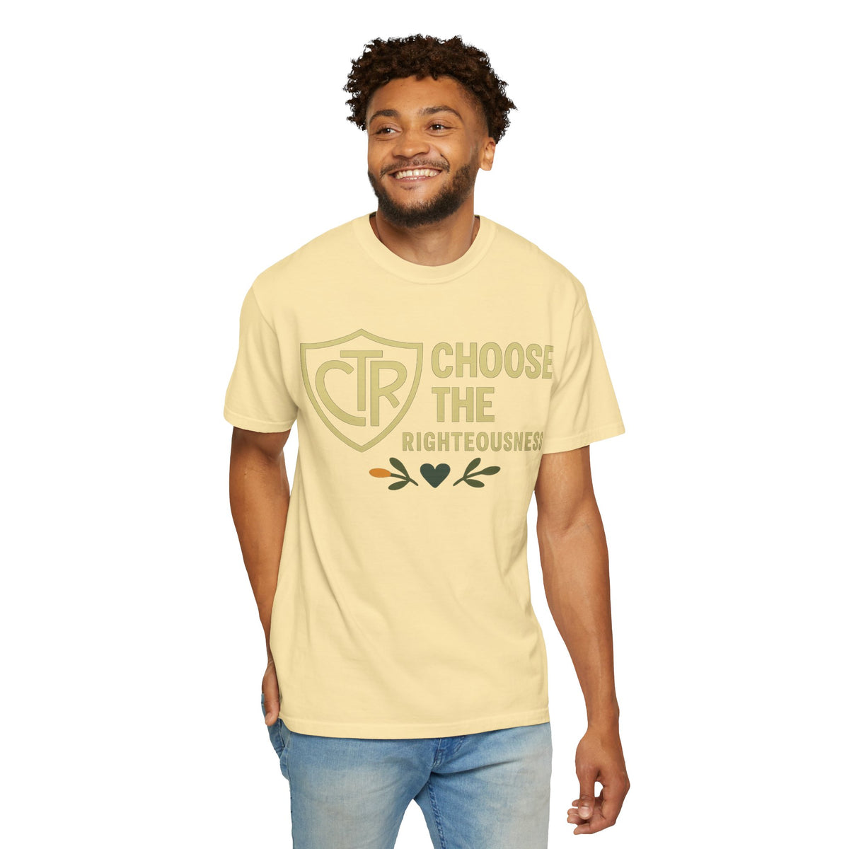 Color: Banana | CTR: Choose the Righteousness Unisex Garment-Dyed T-shirt