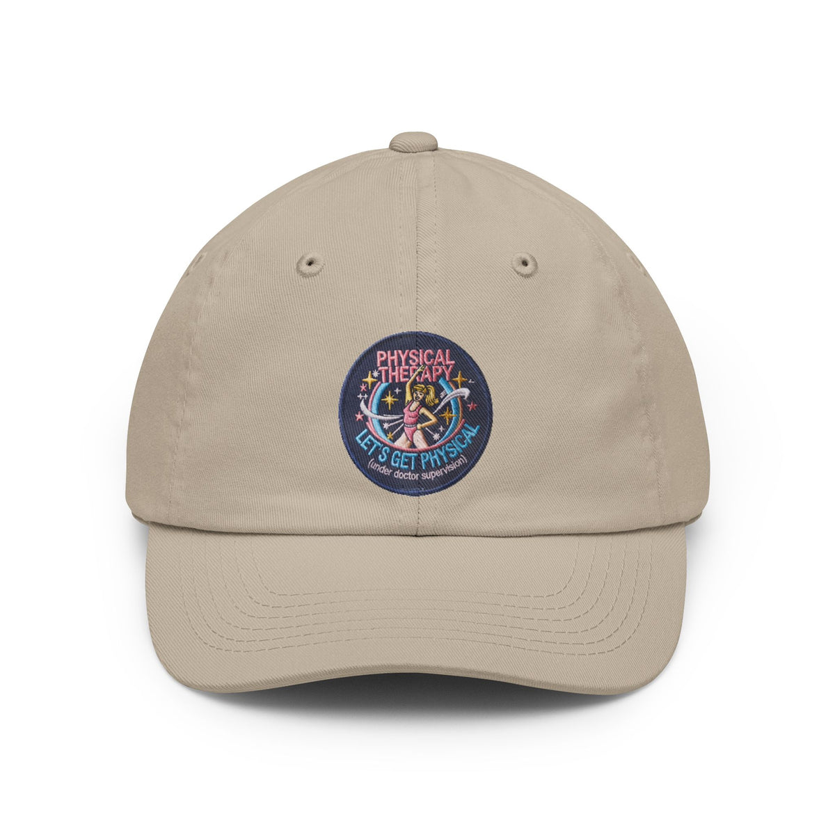 Color: Stone | Let's Get Physical Dad Hat — Graphic