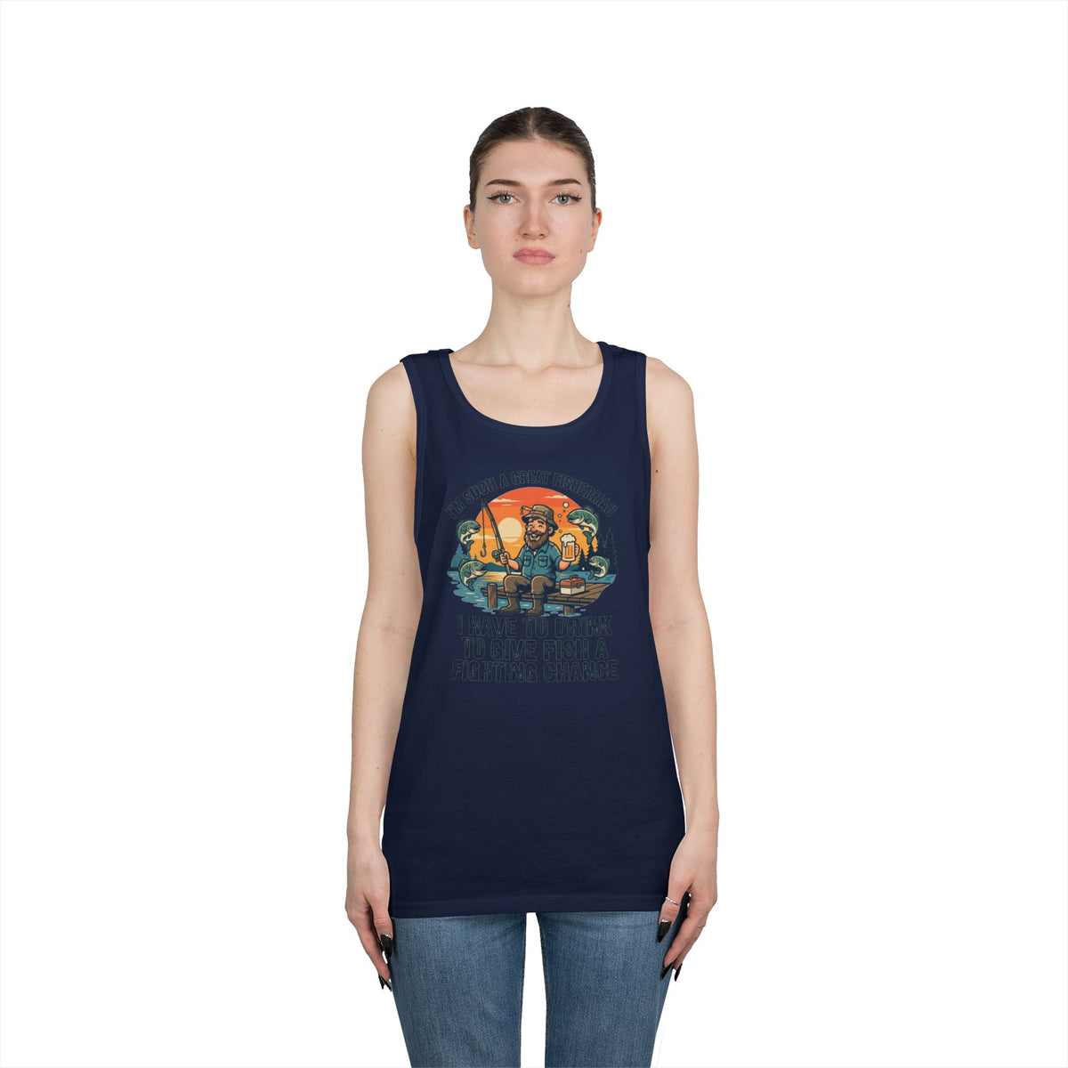 "Drink to Give Fish a Fighting Chance" Tank Top