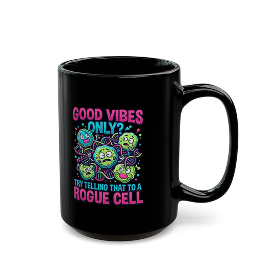 "Good Vibes Only" Black Ceramic Mug