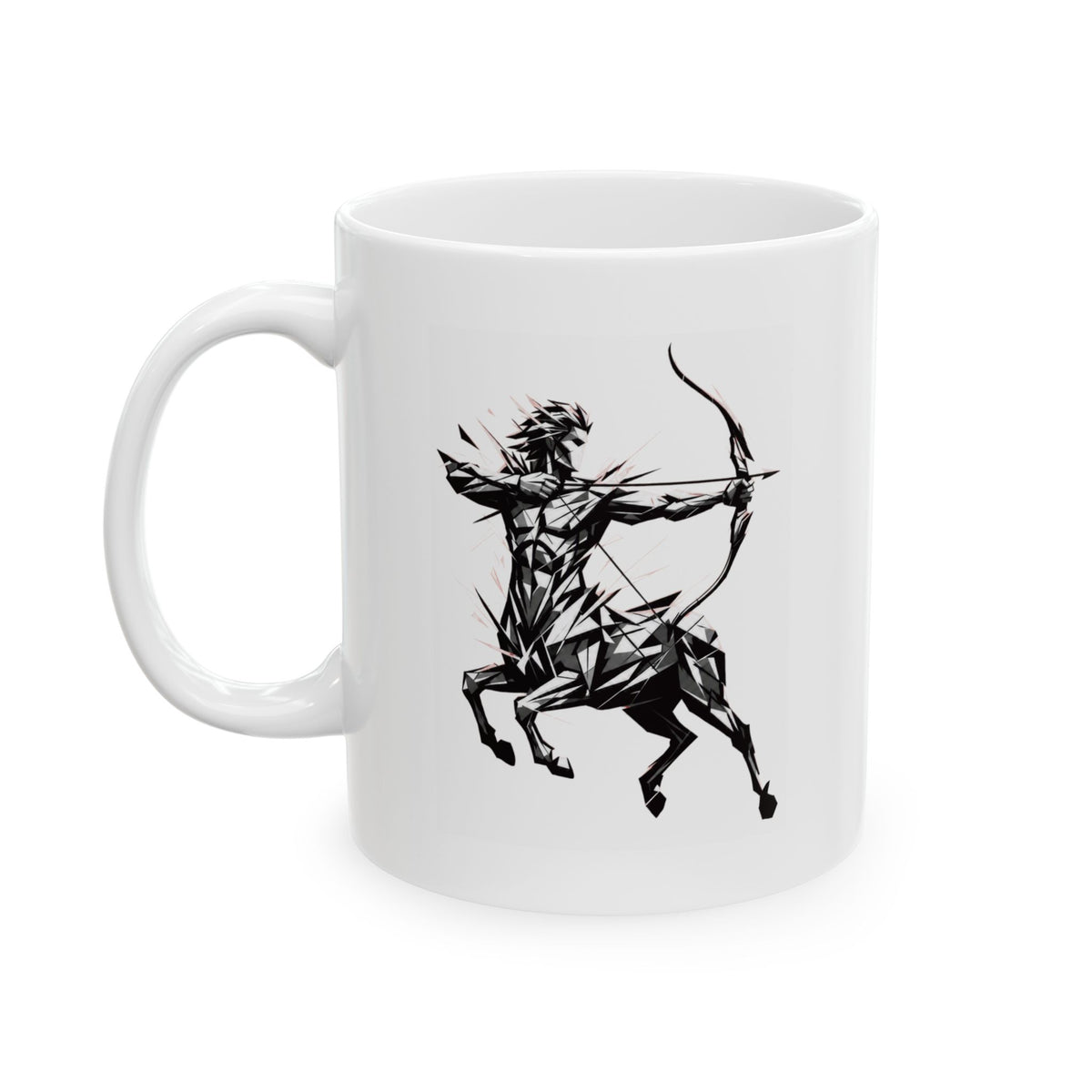 "Sagittarius The Archer Centaur" White Ceramic Mug — Graphic
