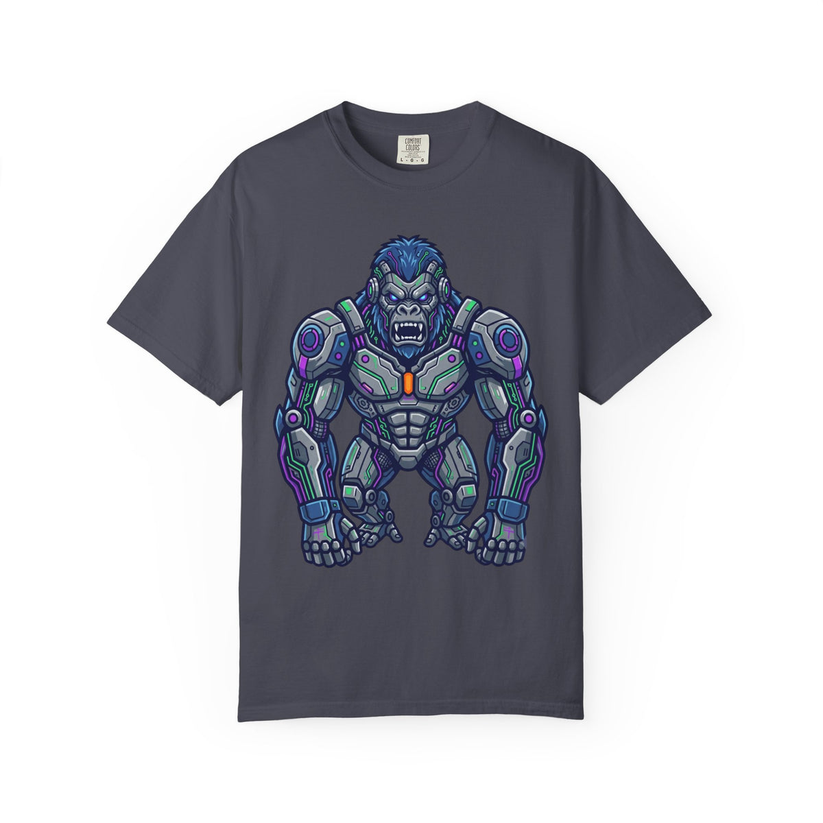 Color: Navy | Cyber Gorilla Unisex Garment-Dyed Tee