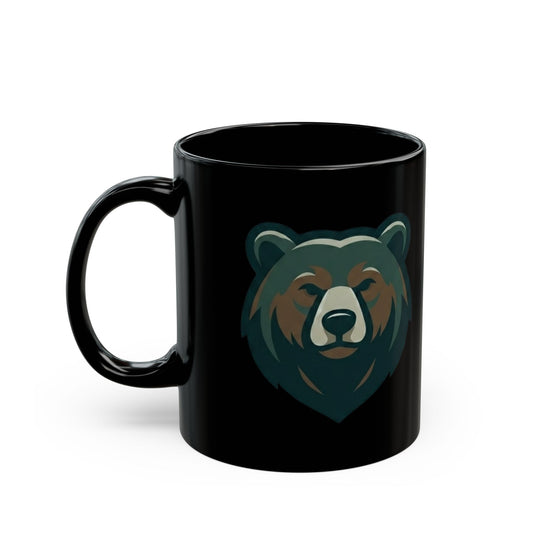"Bear Credible" Black Ceramic Mug — Graphic