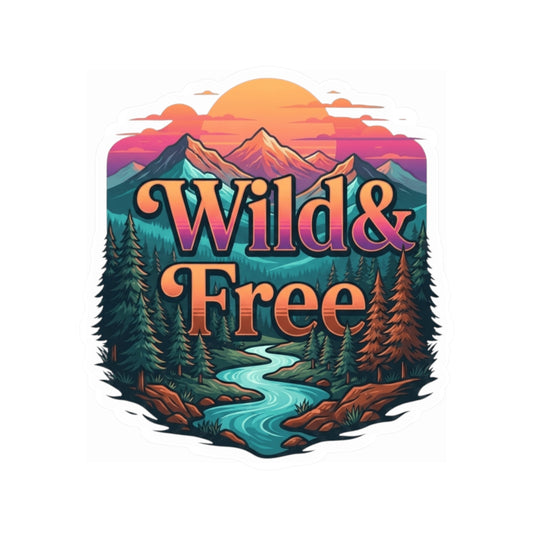 "Wild & Free" Sticker — Main