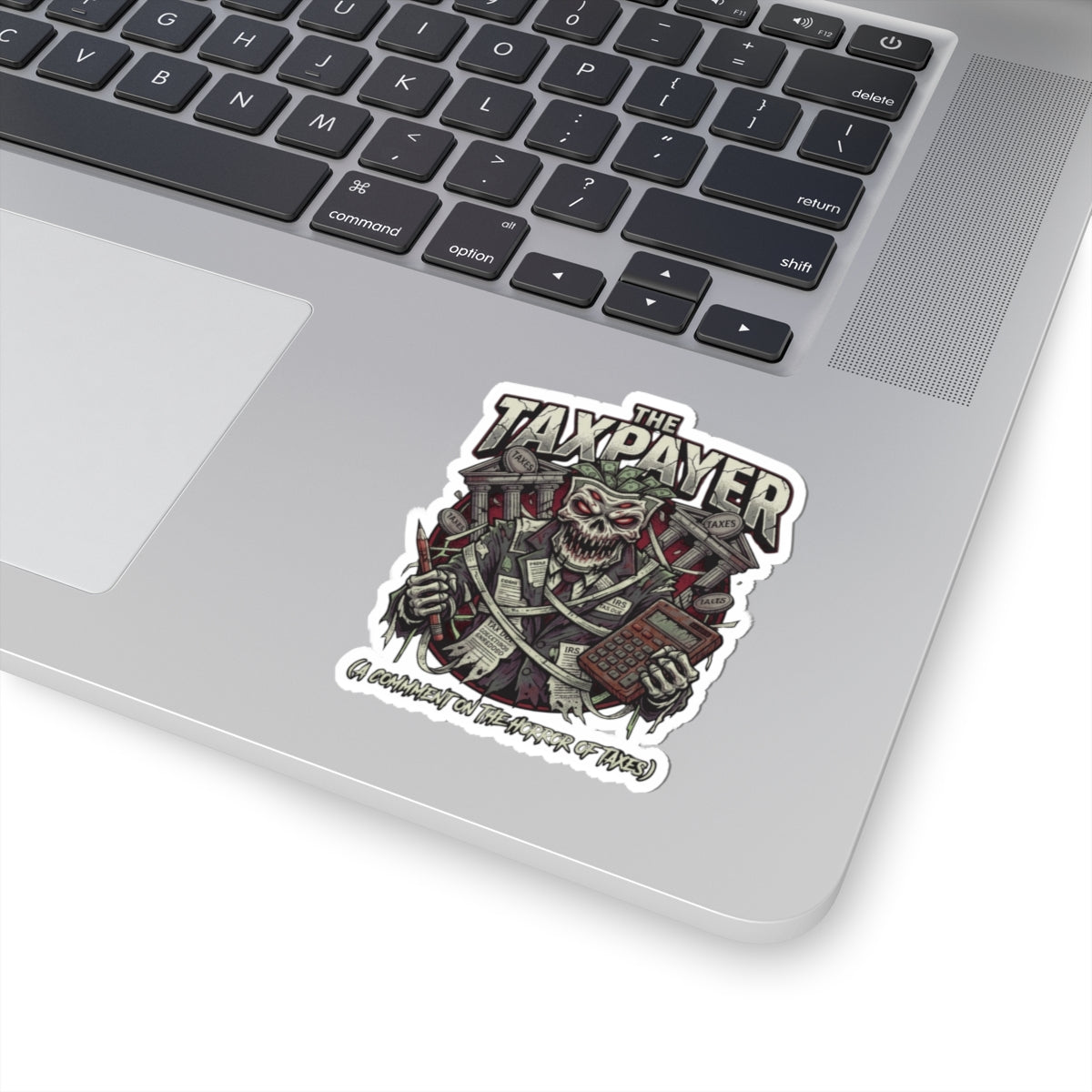 "Horror of Taxes" Sticker — Main