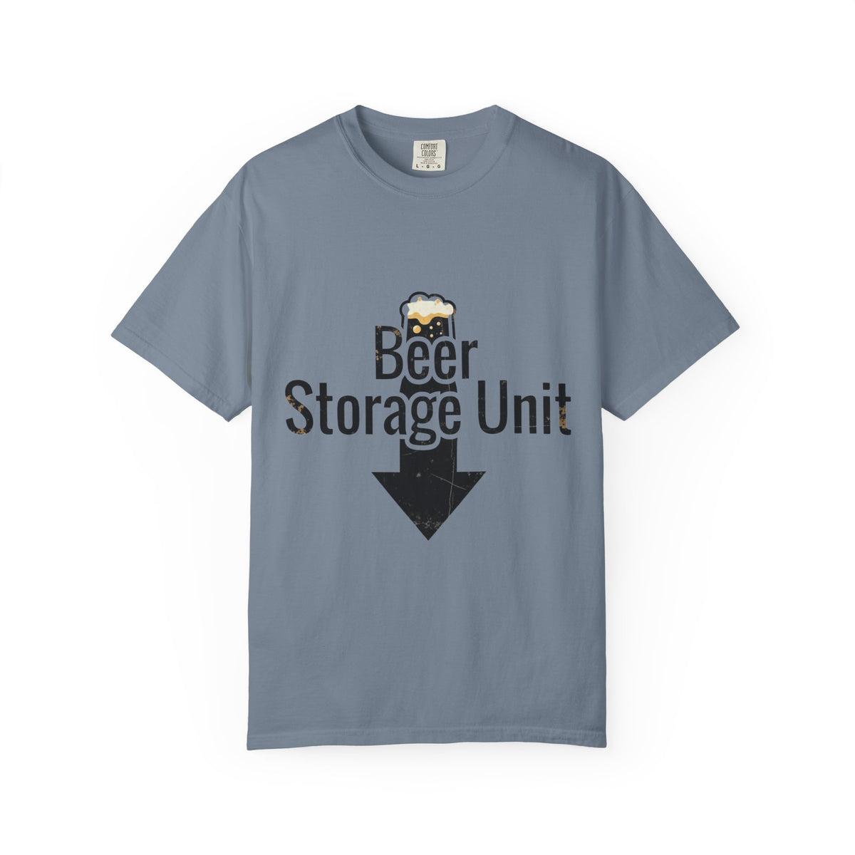 Color: Blue Jean | Beer Storage Unit – Premium Dad Bod | Garment-Dyed Tee — AttitudeShirts