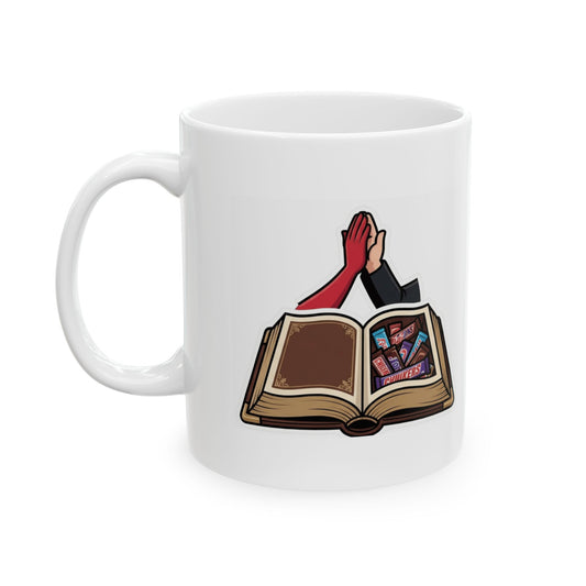 "Working For The Sweet Stuff" White Ceramic Mug — Graphic