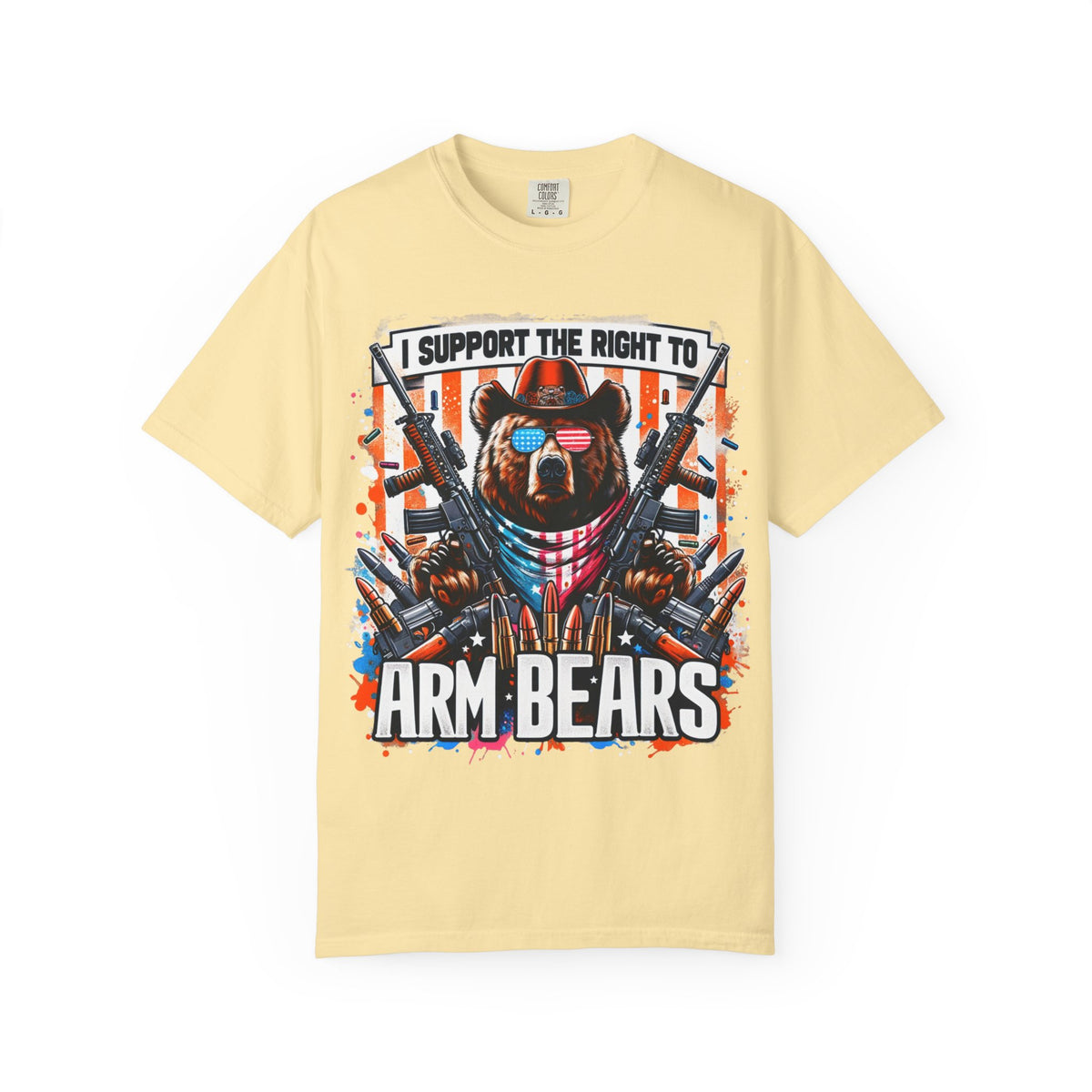 Color: Banana | The Right to Arm Bears Unisex Garment-Dyed T-shirt
