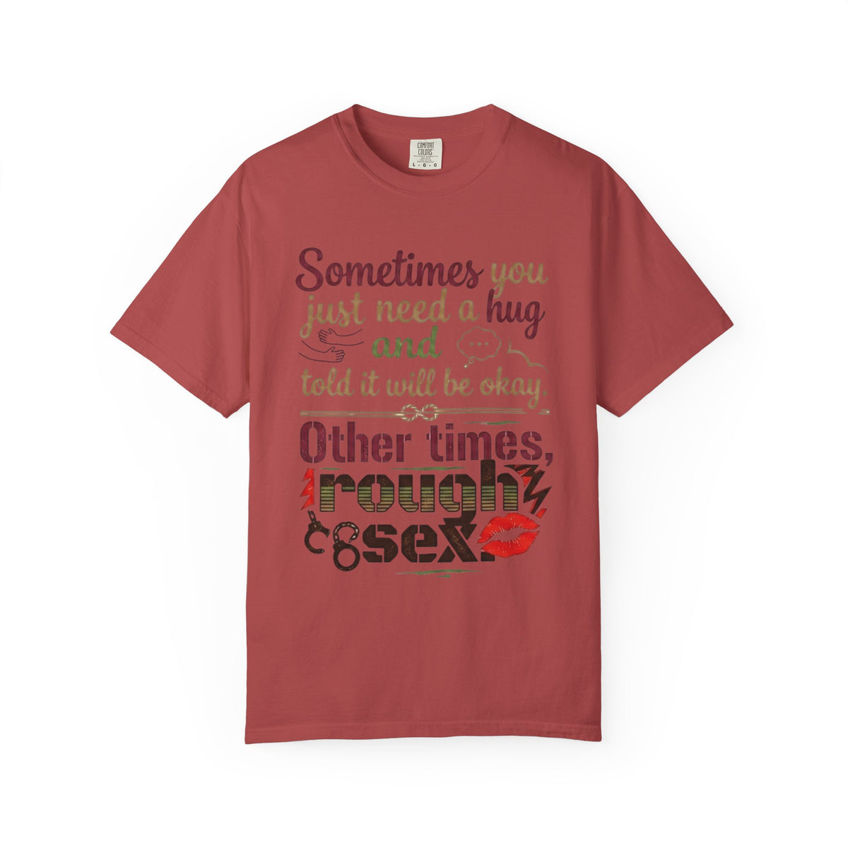 Color: Crimson | Rough Sex Unisex Garment-Dyed Tee