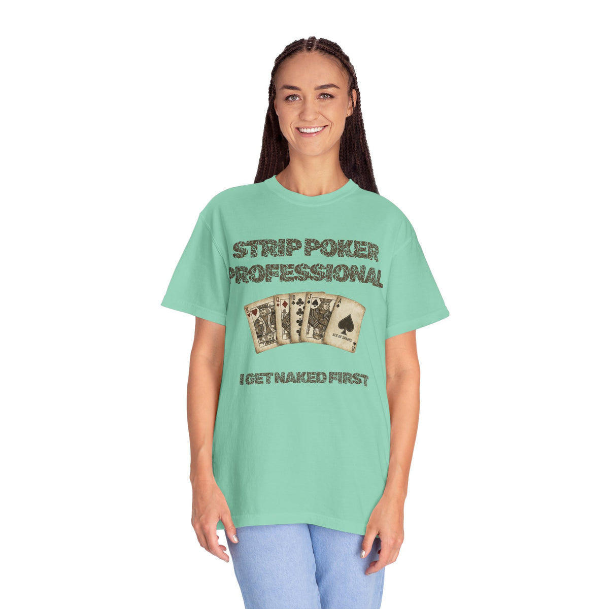 Color: Island Reef | Strip Poker Professional Unisex Garment-Dyed Tee