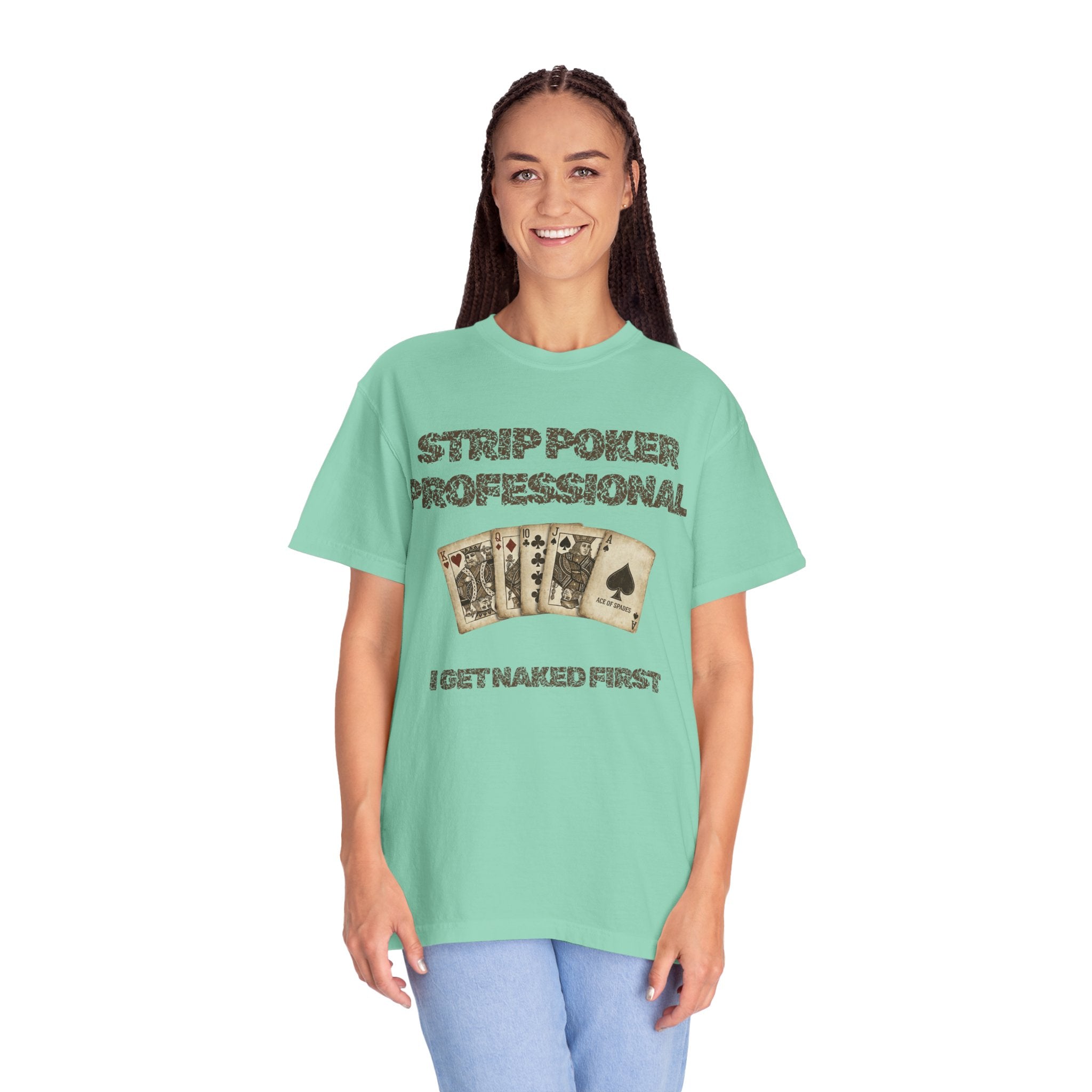"Strip Poker Professional" Unisex Garment-Dyed Tee