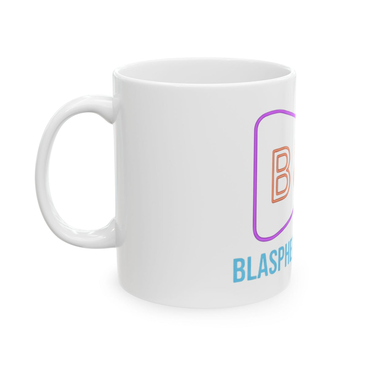 "Good Book Series Blasphemy & Chill" White Ceramic Mug — Graphic