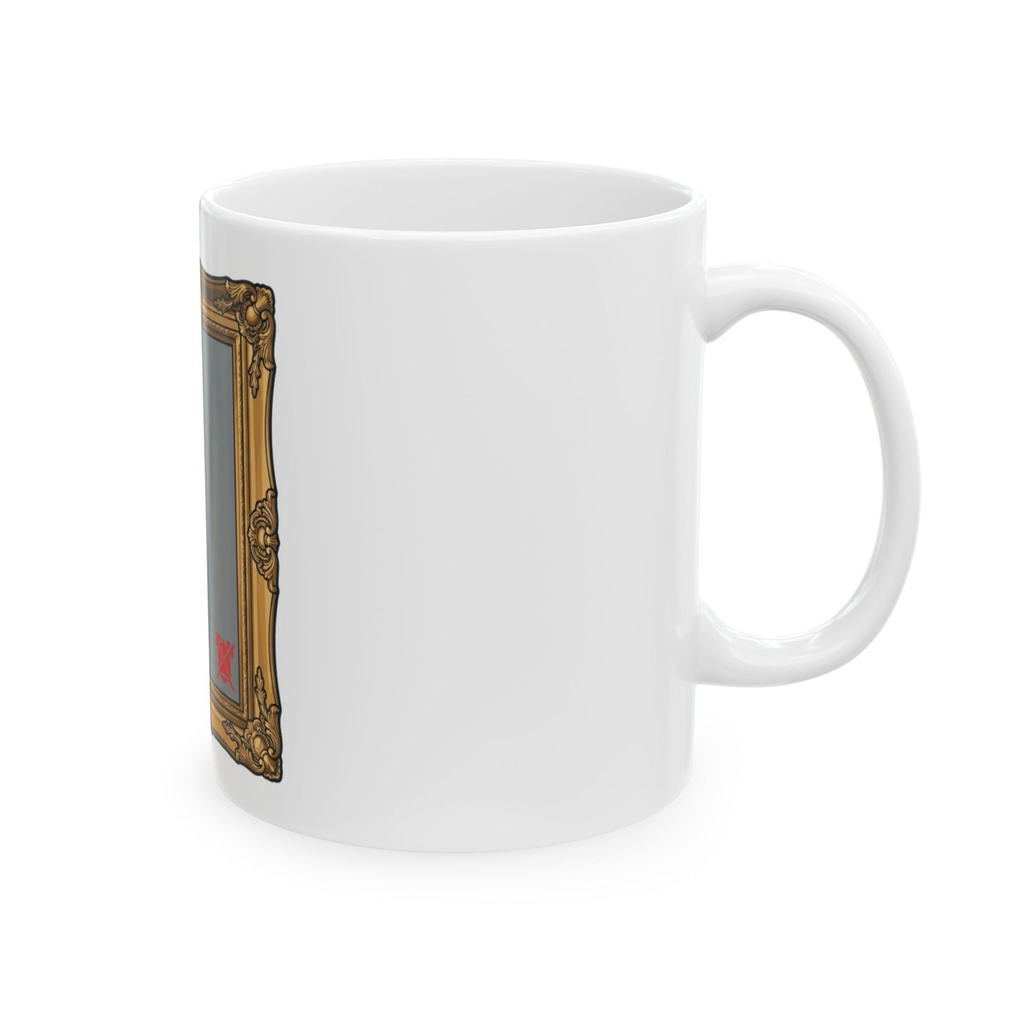 "Nobody Was Watching" White Ceramic Mug — Graphic
