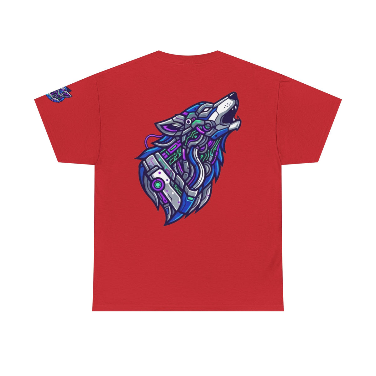 Color: Red | Cyber Wolf Premium Graphic Tee
