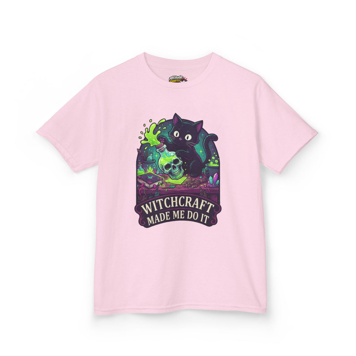 Color: Light Pink | Witchcraft Made Me Do It Kids Tee