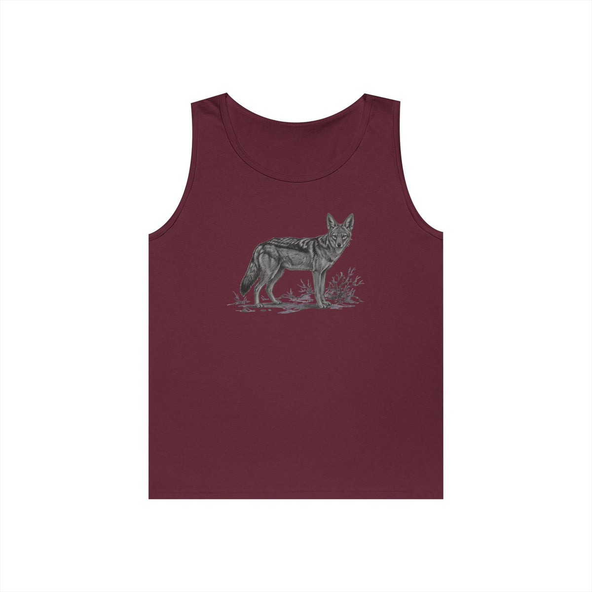 "Pencil Sketch Art Coyote" Tank Top