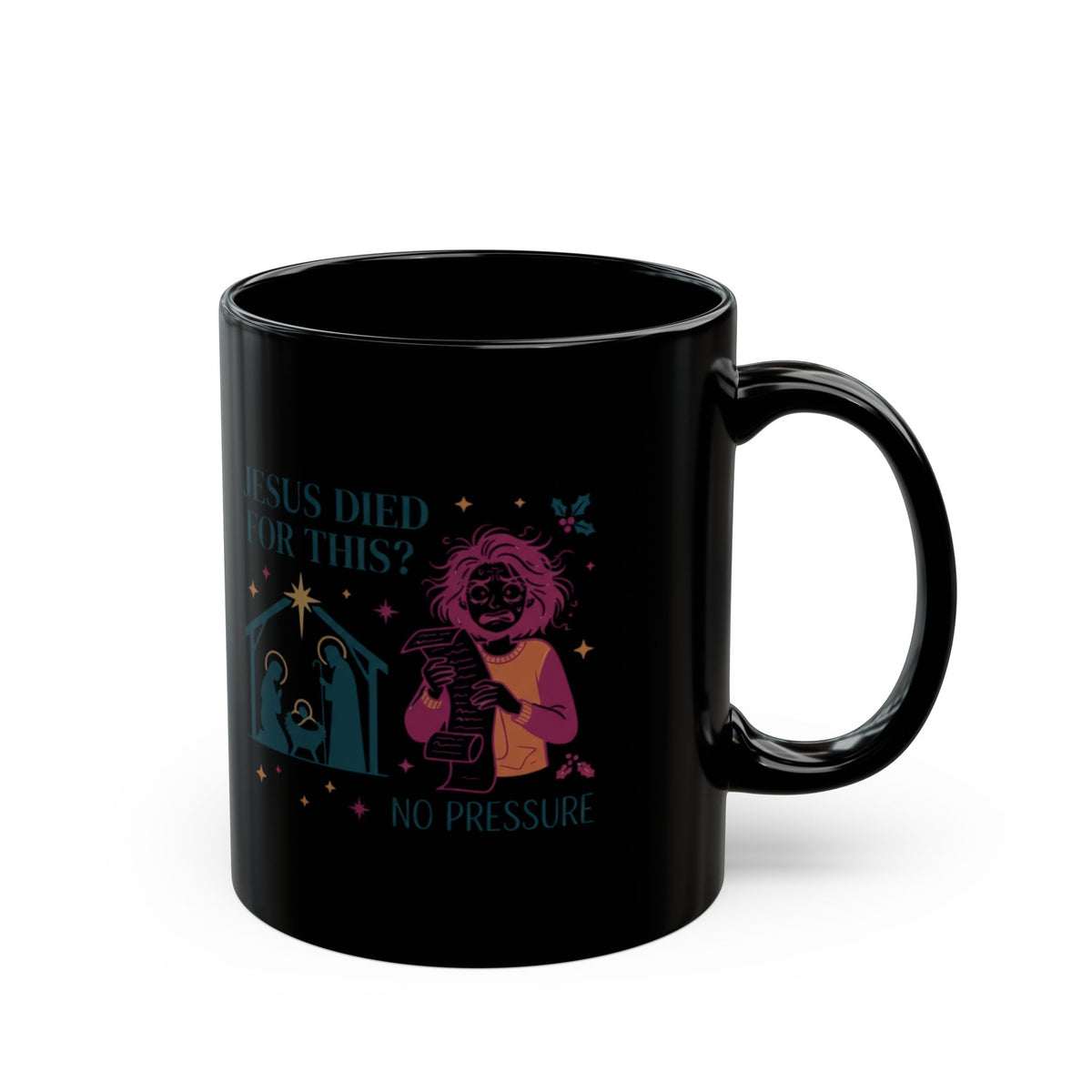 "Jesus Died For This" Black Ceramic Mug