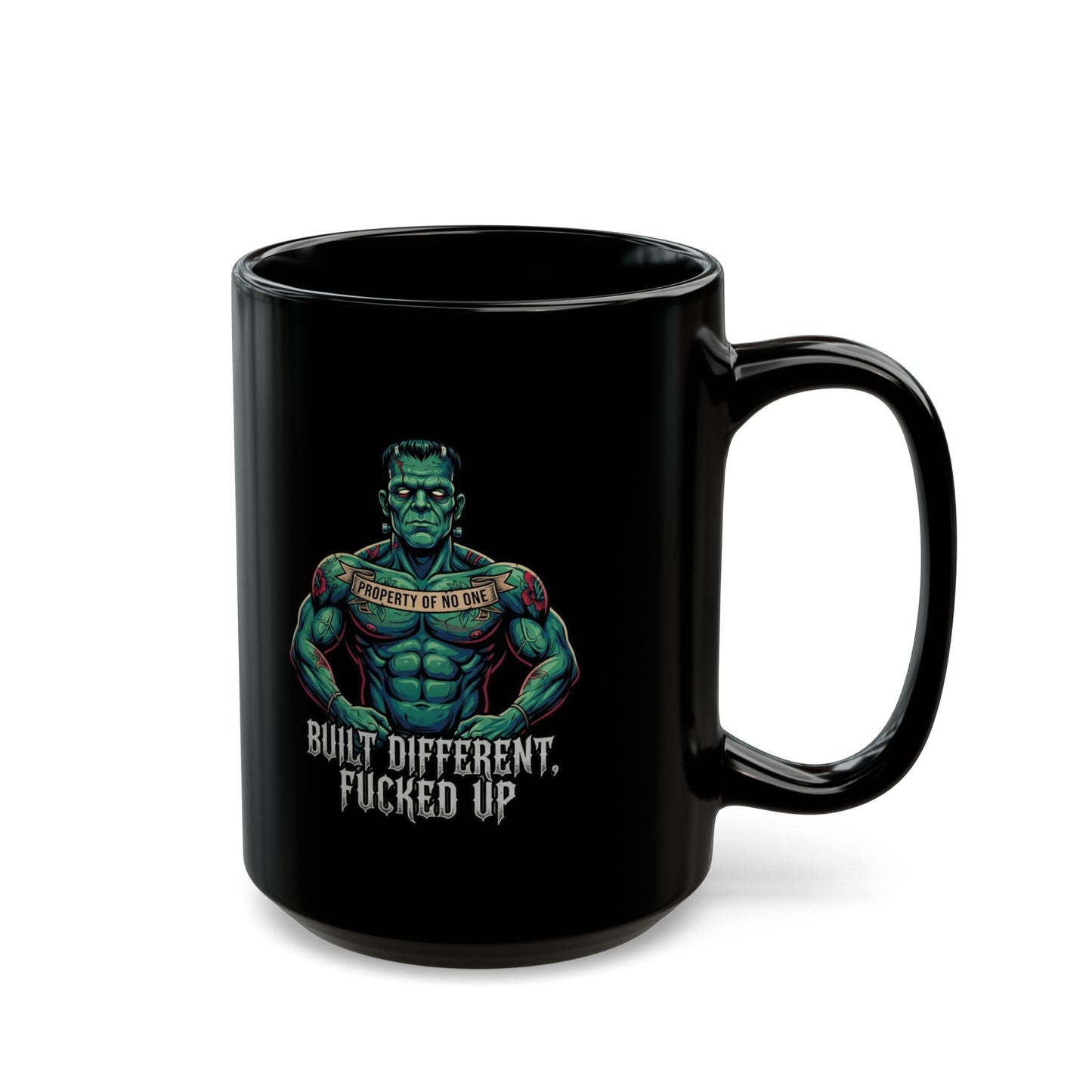 "Built Different" Black Ceramic Mug