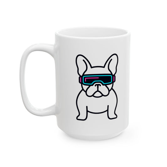 "Cool Pup" White Ceramic Mug — Graphic