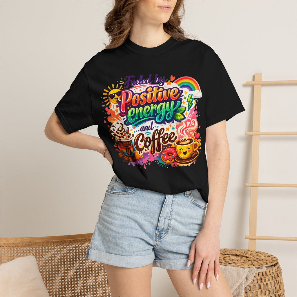 "The Caffeine-Induced Optimist" Unisex Garment-Dyed T-shirt