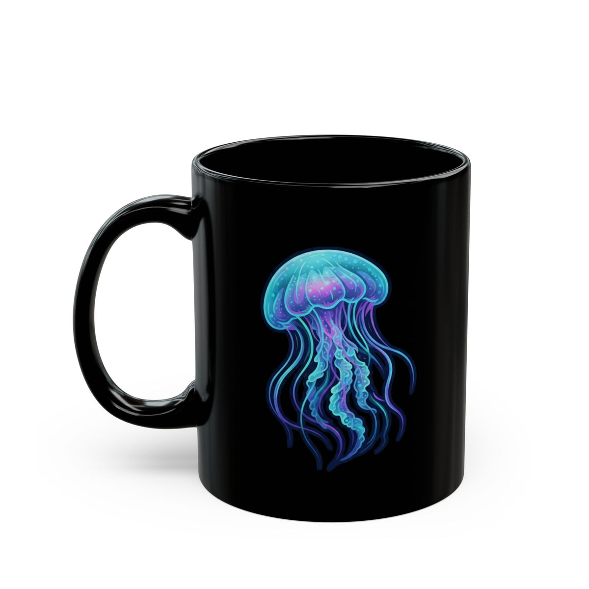 "Jelly Credible" Black Ceramic Mug — Graphic