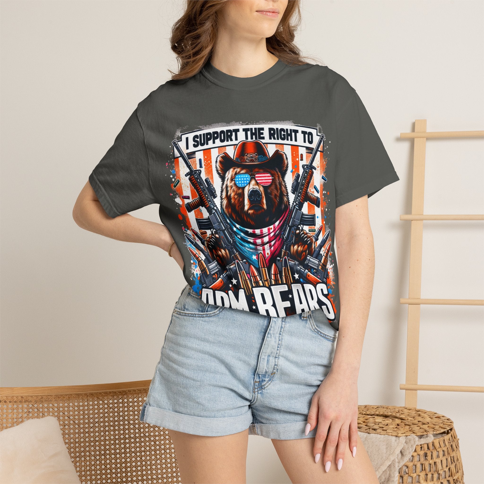 "The Right to Arm Bears" Unisex Garment-Dyed T-shirt