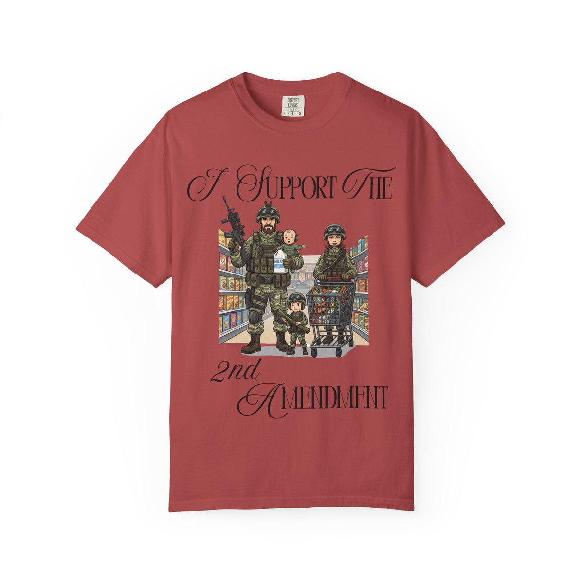 Color: Crimson | Tactical Grocery Run Unisex Garment-Dyed T-shirt