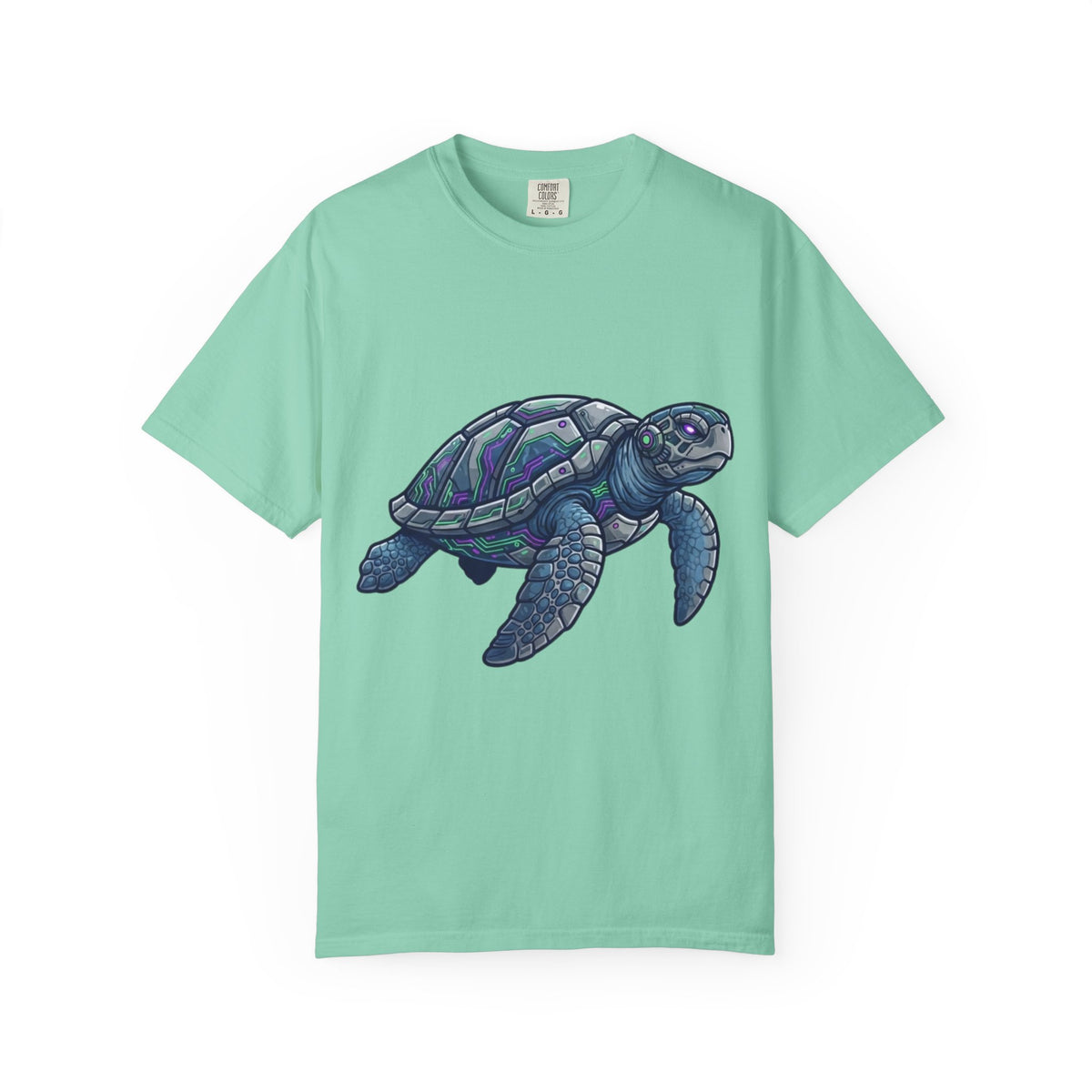 Color: Island Reef | Cyber Turtle Unisex Garment-Dyed Tee